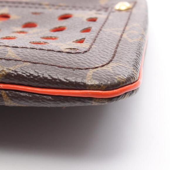 LOUIS VUITTON Brown Monogram Leather Pouch - Picture 8 of 10